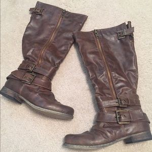 Brown riding boots NWOT (wide calf)